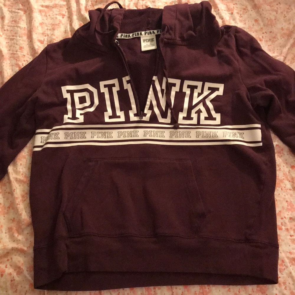PINK half zip sweatshirt